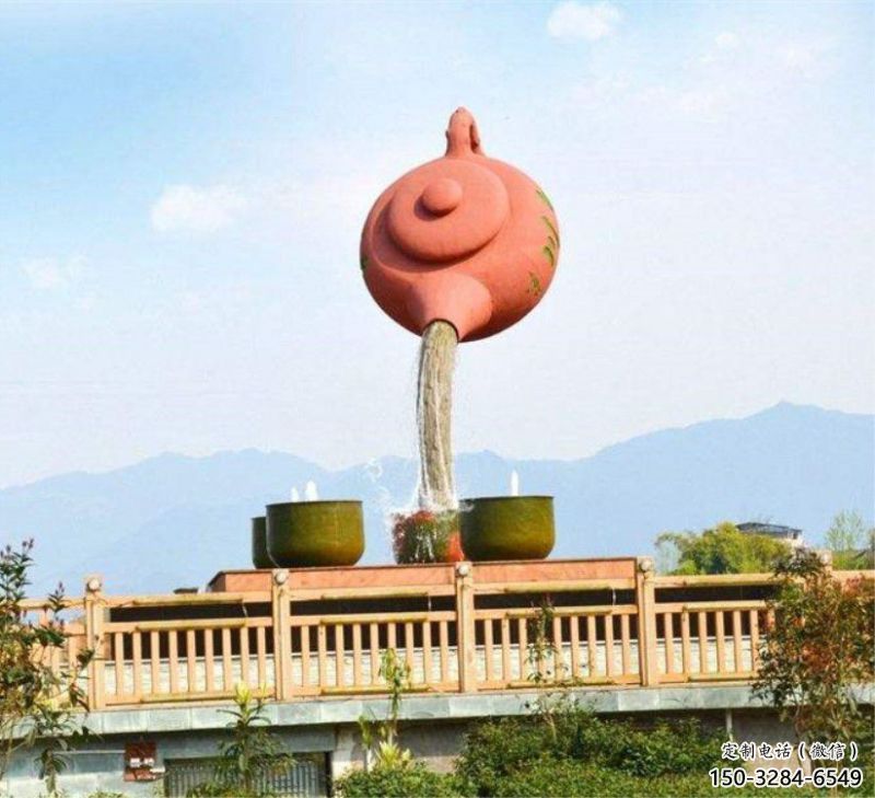 玉林公園天壺雕塑工廠，不銹鋼材質(zhì)，圓雕形式