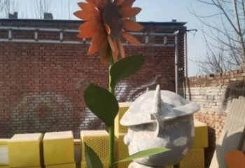 池州太陽花雕塑工程，美陳雕塑，玻璃鋼太陽花雕塑廠家