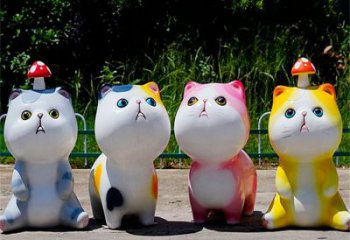 安慶房地產貓咪雕塑，仿古動漫雕塑，公園動物制造