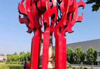 宿州火球雕塑，精神堡壘火球雕塑落地展示