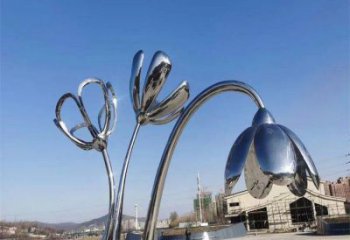 漳州百合花雕塑承接，城市裝飾，大型不銹鋼百合花雕塑公司