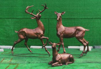 武威銅小鹿雕塑批發(fā)，鍛造工藝，小鹿銅雕塑承接