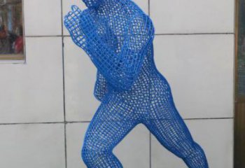 廣州鏤空跑步雕塑，標識雕塑，烤漆鐵藝人物雕塑優選