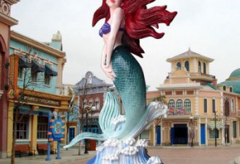 貴陽水景美人魚雕塑