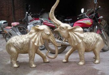 東方大象雕塑制造商，小區擺件，銅大象雕塑提供