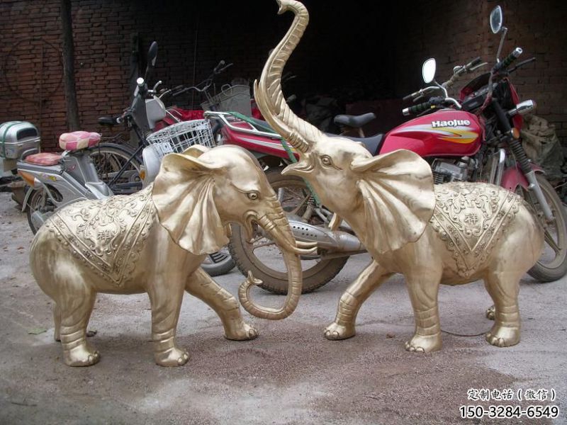 新鄉大象雕塑制造商，小區擺件，銅大象雕塑提供