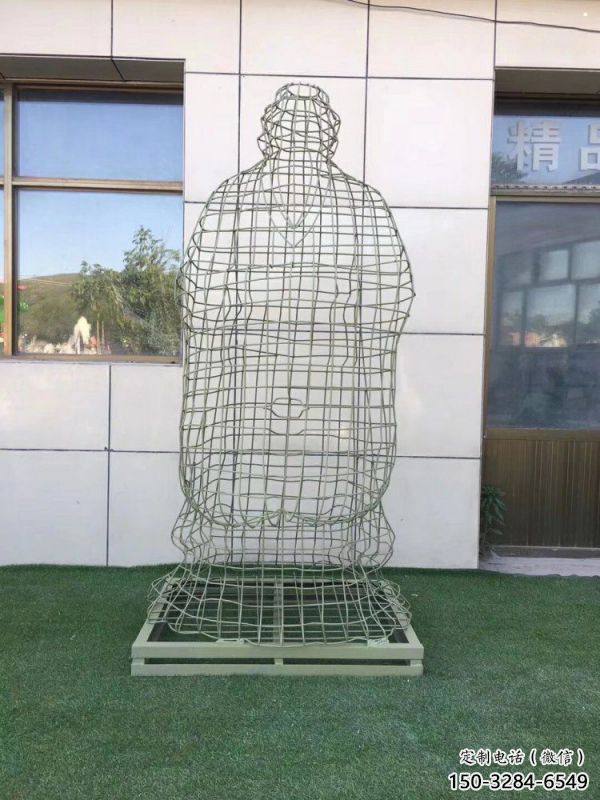 七臺河鏤空孔子雕塑訂做，景區雕塑，鐵藝古代人物雕塑定價
