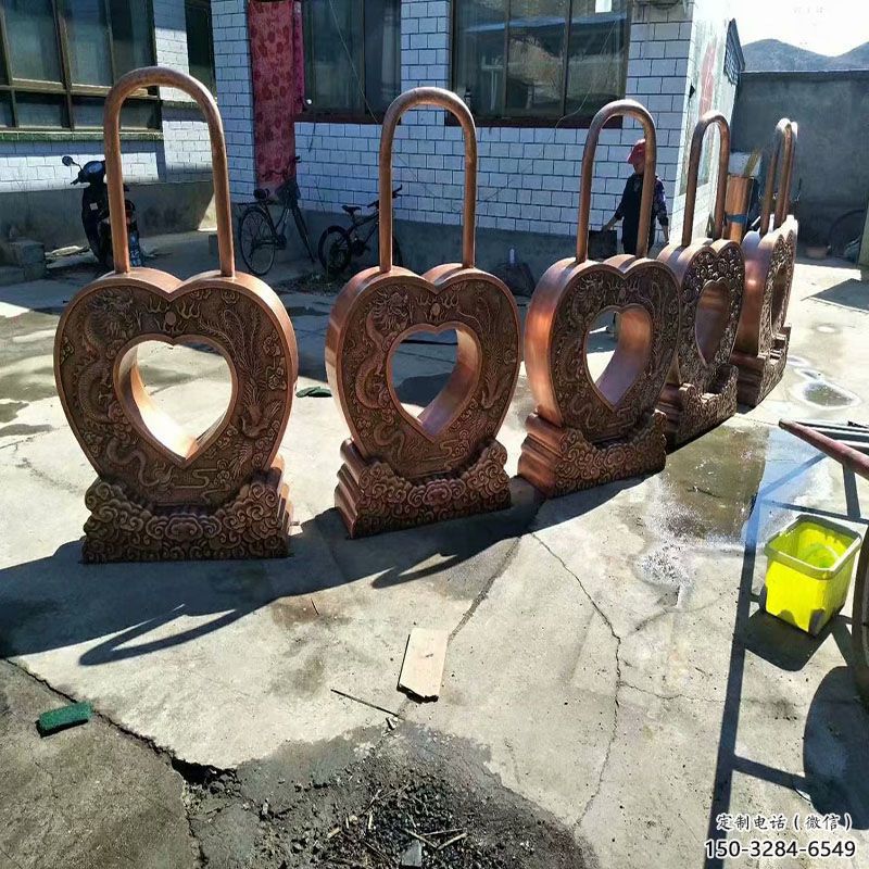 岳陽景觀同心鎖雕塑供應，藝術雕塑，現(xiàn)代鎖子雕塑供求