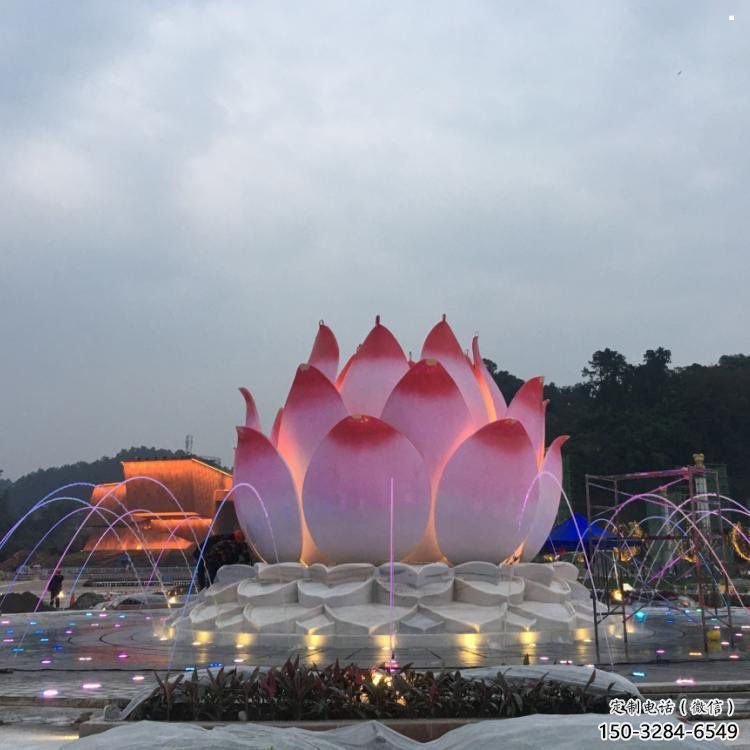 邵陽常德蓮花雕塑廠家，景區(qū)雕塑，水景蓮花噴泉雕塑精選