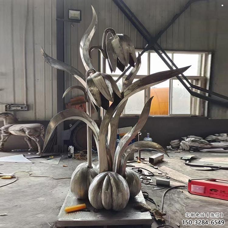 白城木棉花雕塑制造商，城市雕塑，不銹鋼木棉花雕塑廠家