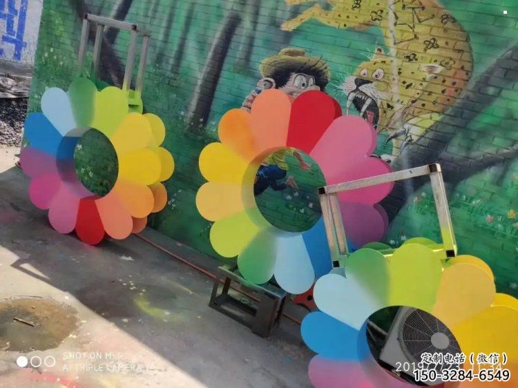 雙陽(yáng)金銀花雕塑廠家，景區(qū)雕塑，城市不銹鋼金銀花雕塑