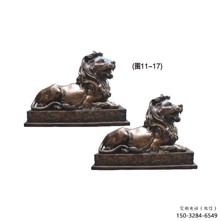 雙陽公園獅子雕塑供求，景觀雕塑，鑄銅趴獅雕塑優(yōu)選