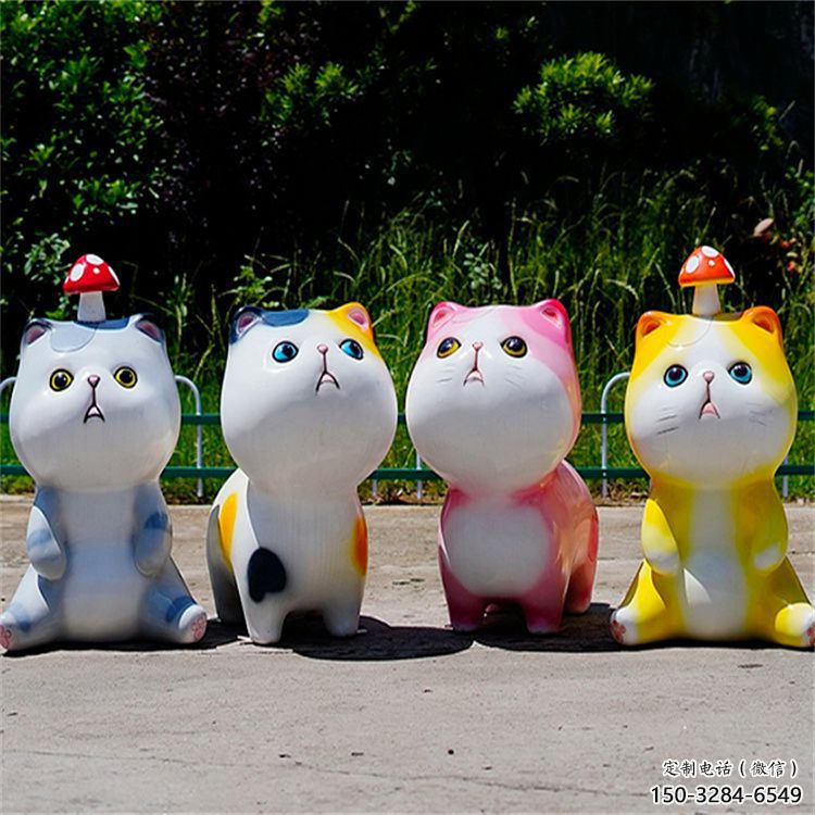 蘇州房地產貓咪雕塑，仿古動漫雕塑，公園動物制造
