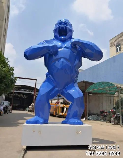 常州彩繪黑猩猩雕塑