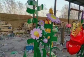 新建茉莉花雕塑訂做，城市雕塑，不銹鋼茉莉花雕塑廠