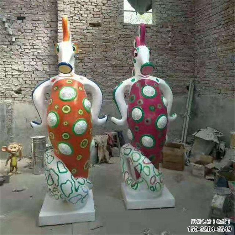 萍鄉(xiāng)幼兒園河馬雕塑，動漫文化雕塑，卡通動物制作