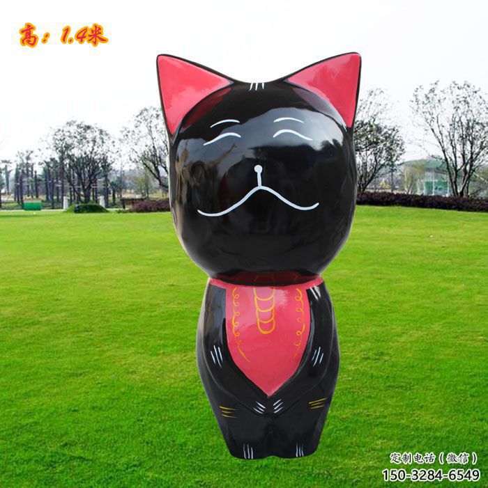 灣里廣場小貓雕塑，動物擺件，仿古工藝