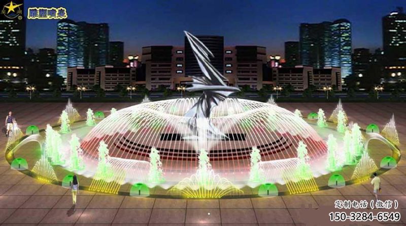 鞍山水景搖擺噴泉雕塑，循環(huán)噴水模式噴泉雕塑加工