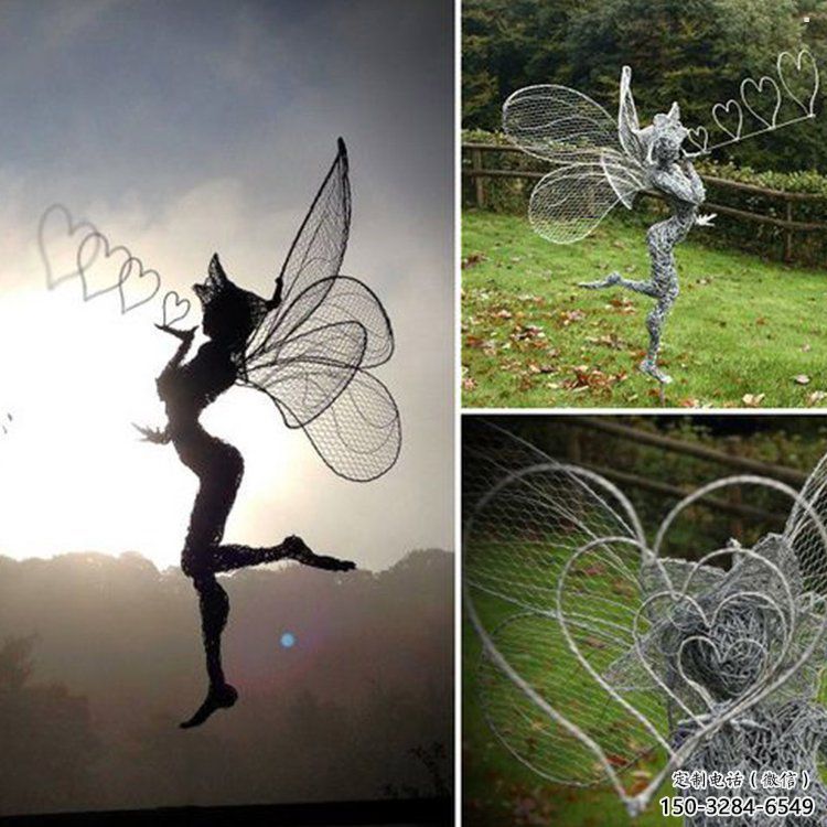 朝陽小精靈雕塑，抽象卡通雕塑，美陳人物擺件