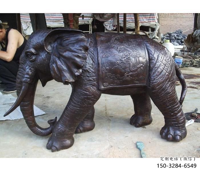 武川庭院大象雕塑定做，廣場雕塑，室外銅大象雕塑提供