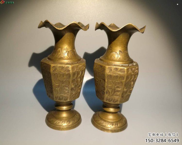 呼倫貝爾花瓶雕塑定價，鑄銅工藝，銅花瓶雕塑制作廠家