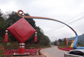 贛州街道中國(guó)結(jié)雕塑