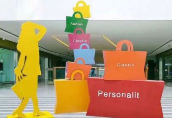 西湖購(gòu)物人雕塑選定，景觀雕塑，不銹鋼購(gòu)物人雕塑生產(chǎn)商