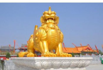 本溪廣場貔貅雕塑，動物彩繪雕塑，抽象效果