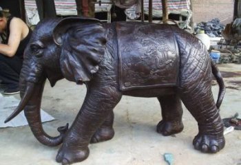 武川庭院大象雕塑定做，廣場雕塑，室外銅大象雕塑提供