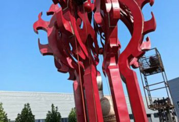 興安盟火球雕塑，精神堡壘火球雕塑落地展示