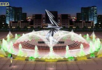 菏澤水景搖擺噴泉雕塑，循環(huán)噴水模式噴泉雕塑加工