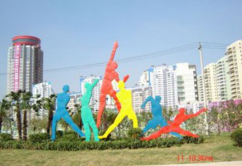 運城投籃雕塑，剪影工藝制作，不銹鋼體育人物雕塑