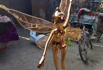 小店小精靈雕塑，抽象卡通雕塑，美陳人物擺件