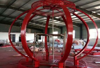 榆林景觀燈籠雕塑優(yōu)選，陸地?cái)[件，園林不銹鋼燈籠雕塑供應(yīng)