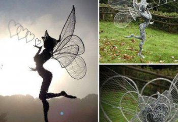 達州小精靈雕塑，抽象卡通雕塑，美陳人物擺件