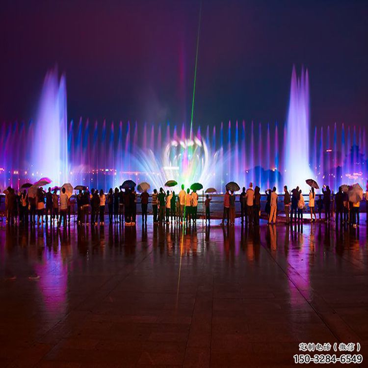嘉黎水景程控噴泉雕塑，高噴循環噴水方式設計
