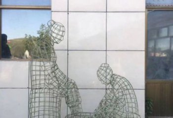 西湖鏤空孝道雕塑通用，街景小品，鐵藝洗腳雕塑制造