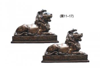 金華公園獅子雕塑供求，景觀雕塑，鑄銅趴獅雕塑優(yōu)選